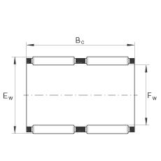 滚针及保持架组件 K60X66X40-ZW, 根据 DIN 5405-1/ ISO 3030 标准，双列