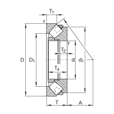 推力调心滚子轴承 29384-E-MB, 根据 DIN 728/ISO 104 标准的主要尺寸，单向，可分离
