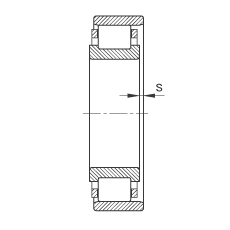 圆柱滚子轴承 N322-E-M1, 根据 DIN 5412-1 标准的主要尺寸, 非定位轴承, 可分离, 带保持架