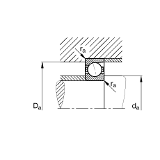 主轴轴承 B71930-C-T-P4S, 调节，成对安装，接触角 α = 15°，限制公差