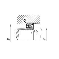 主轴轴承 HCS71902-C-T-P4S, 调节，成对安装，接触角 α = 15°，两侧唇密封，非接触，限制公差