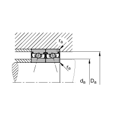 主轴轴承 HCS71902-C-T-P4S, 调节，成对安装，接触角 α = 15°，两侧唇密封，非接触，限制公差