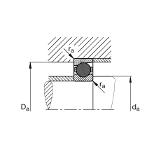 主轴轴承 HCB7018-C-T-P4S, 调节，成对或单元安装，接触角 α = 15°，陶瓷球，限制公差