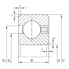 薄截面轴承 CSCD045, 深沟球轴承，类型C，运行温度 -54°C 到 +120°C