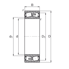 调心滚子轴承 F-803028.PRL, 两侧唇密封，用于连铸加工