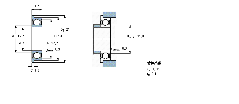 SKF 深沟球轴承, 单列，不锈钢，带法兰, 两面防尘罩W63800-2ZR样本图片