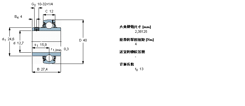 SKF Y-轴承, 带平头螺钉锁定的, YAR 2-2F/AHYAR203-008-2F/AH样本图片