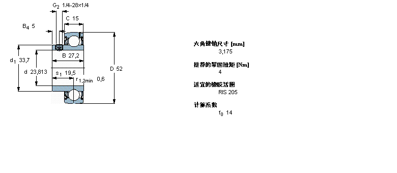 SKF Y-轴承, 带平头螺钉锁定的, YAT 2YAT205-015样本图片