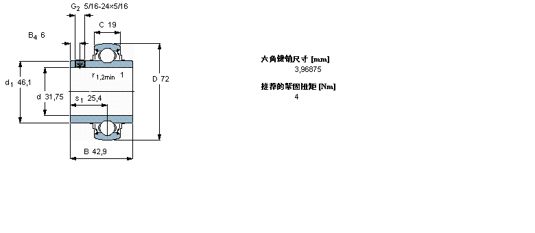 SKF Y-轴承, 用于高温YAR207-104-2FW/VA228样本图片