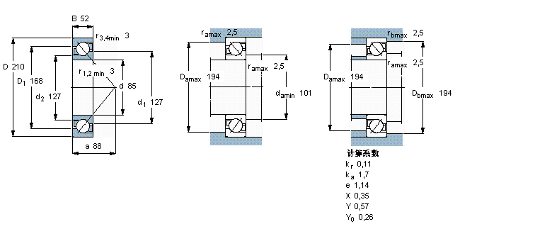 SKF 角接触球轴承, 单列7417BACBMC样本图片