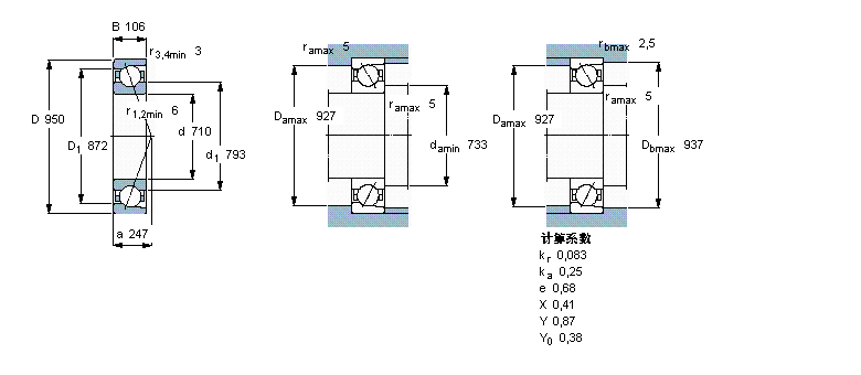 SKF 角接触球轴承, 单列719/710ACMB/P5样本图片