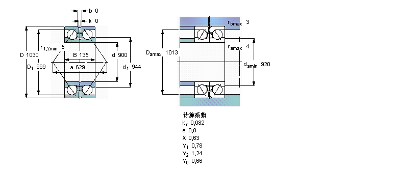 SKF 角接触球轴承, 双列, 无密封件, 两部份内圈BA2B311631样本图片