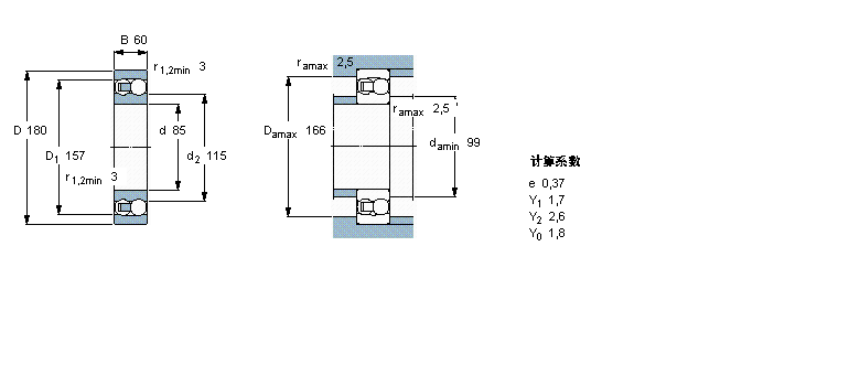 SKF 自调心球轴承, 圆柱孔和圆锥孔, 圆柱型内孔, 无密封件2317M样本图片