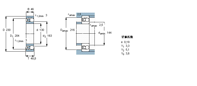 SKF 自调心球轴承, 圆柱孔和圆锥孔, 圆柱型内孔, 无密封件1226M样本图片