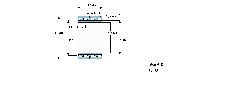 SKF 圆柱滚子轴承, 六列NNU6032M样本图片