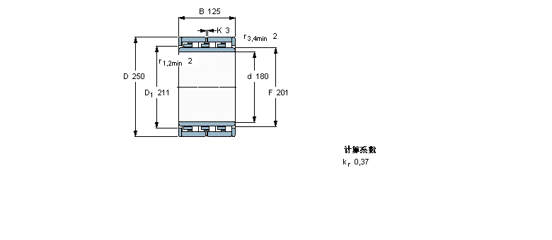 SKF 圆柱滚子轴承, 六列NNU6936M样本图片