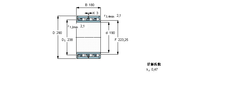 SKF 圆柱滚子轴承, 六列NNU6038M样本图片