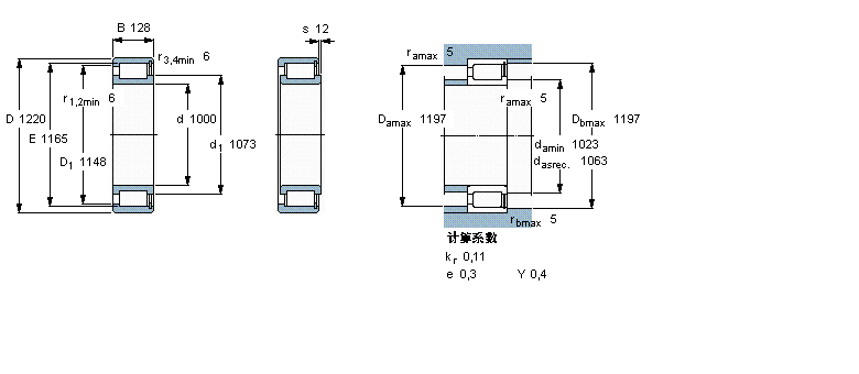 SKF 圆柱滚子轴承, 单列满装滚子, NCF 设计NCF28/1000V样本图片