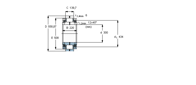SKF 圆柱滚子轴承, 剖分式单列BCSB322810样本图片
