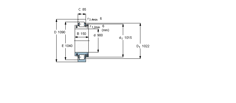 SKF 圆柱滚子轴承, 剖分式单列BCSB316586样本图片