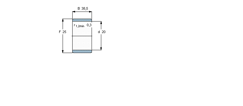 SKF 滚针轴承, 内圈, series IRIR20x25x38.5样本图片