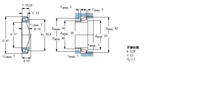 SKF 圆锥滚子轴承, 单列, 公制轴承30303J2样本图片