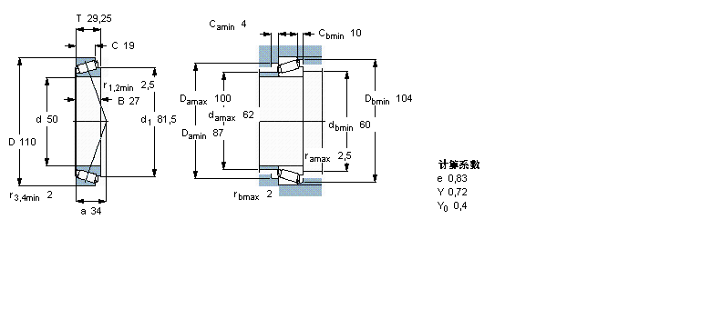 SKF 圆锥滚子轴承, 单列, 公制轴承31310J2/QCL7C样本图片