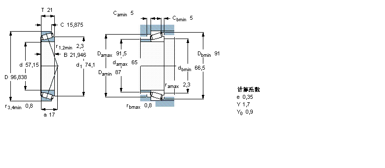 SKF 圆锥滚子轴承, 单列, 英制轴承387/382A样本图片