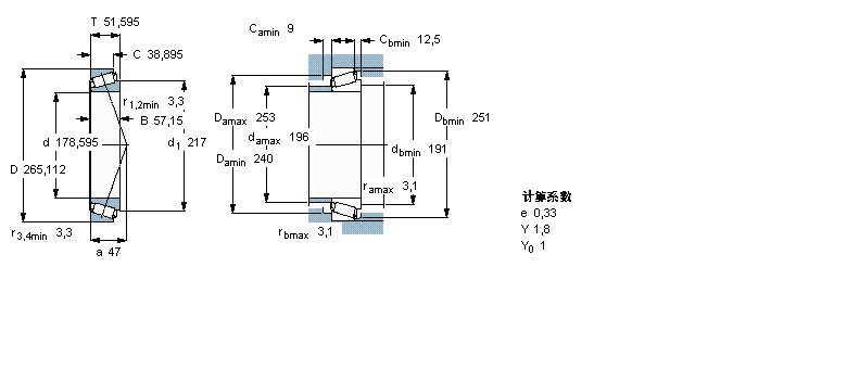 SKF 圆锥滚子轴承, 单列, 英制轴承M336948/912样本图片