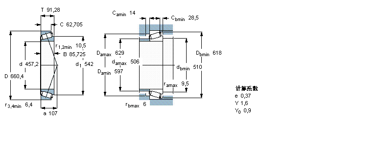 SKF 圆锥滚子轴承, 单列, 英制轴承EE737181/737260/VQ601样本图片