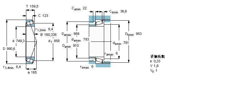SKF 圆锥滚子轴承, 单列, 英制轴承LM283649/610/HA1样本图片