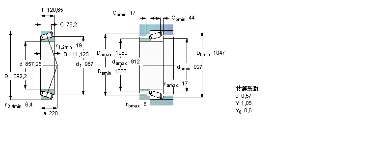 SKF 圆锥滚子轴承, 单列, 英制轴承EE157337/157430样本图片
