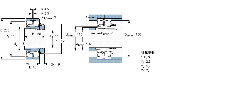 SKF 球面滚子轴承, 带紧定套的21319EK+H319样本图片