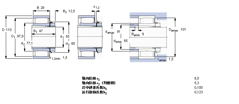 SKF CARB圆环滚子轴承, 带紧定套的, 满C2212KV+H312样本图片