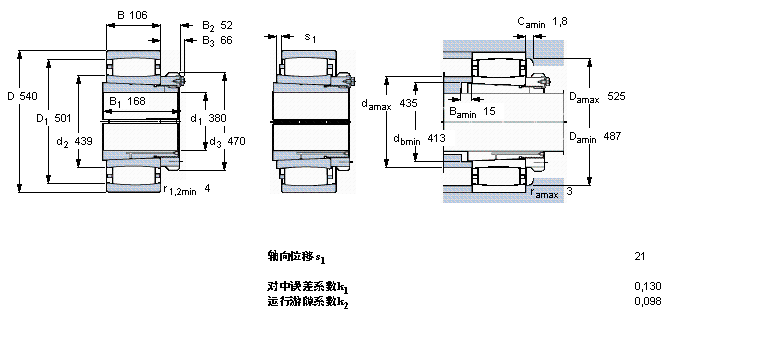 SKF CARB圆环滚子轴承, 带紧定套的, 与保持架C3980KM+OH3980HE样本图片