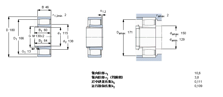 SKF CARB圆环滚子轴承, 带退卸套的, 满C3024KV+AHX3024样本图片