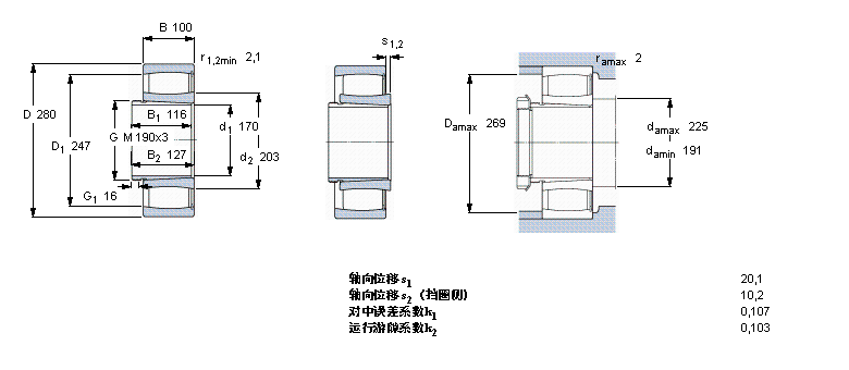 SKF CARB圆环滚子轴承, 带退卸套的, 满C4036K30V+AH24036样本图片