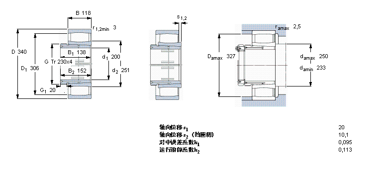 SKF CARB圆环滚子轴承, 带退卸套的, 满C4044K30V+AOH24044样本图片