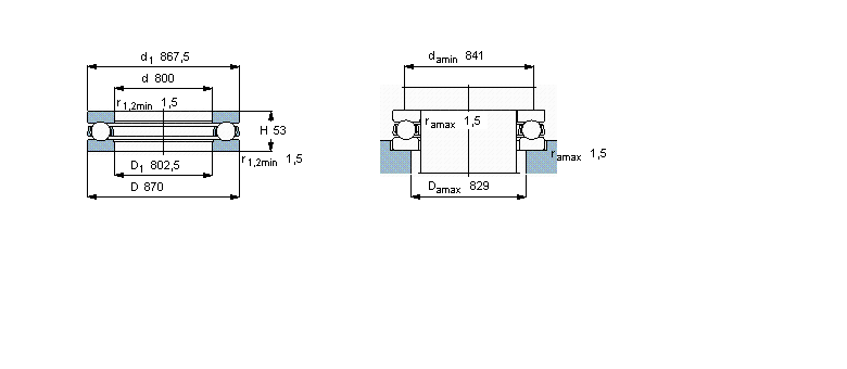 SKF 推力球轴承, 单向510/800F样本图片