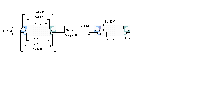 SKF 角接触推力球轴承, 双向BEAB351866样本图片