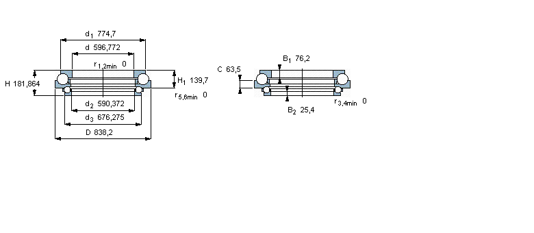 SKF 角接触推力球轴承, 双向BEAB351867样本图片