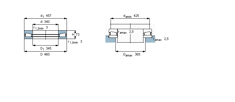 SKF 圆锥滚子推力轴承, 单向BFSB350565样本图片