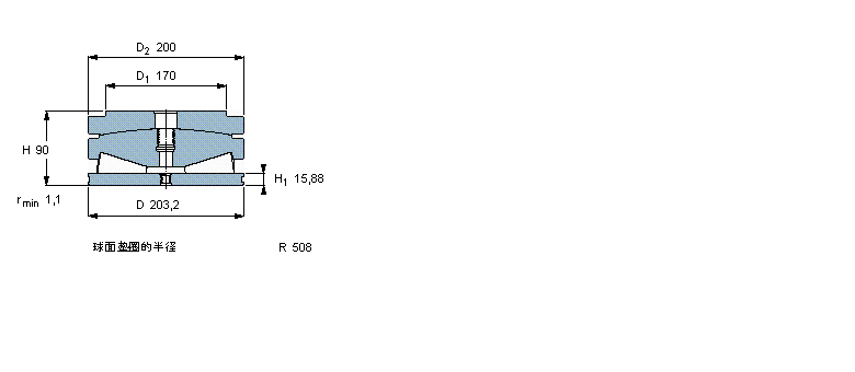 SKF 圆锥滚子推力轴承, 螺钉固定轴承353108AU样本图片