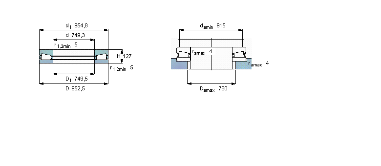 SKF 圆锥滚子推力轴承, 单向BFSB353247样本图片
