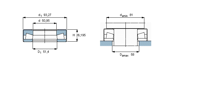 SKF 圆锥滚子推力轴承, 单向BFSB353253E-1样本图片
