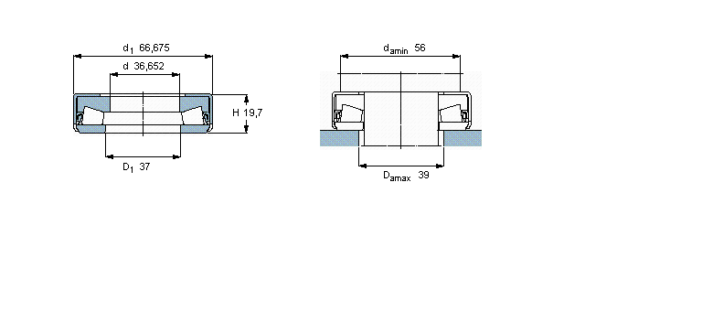 SKF 圆锥滚子推力轴承, 单向353013A样本图片