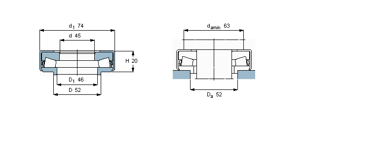 SKF 圆锥滚子推力轴承, 单向BFSB353321/HA3样本图片