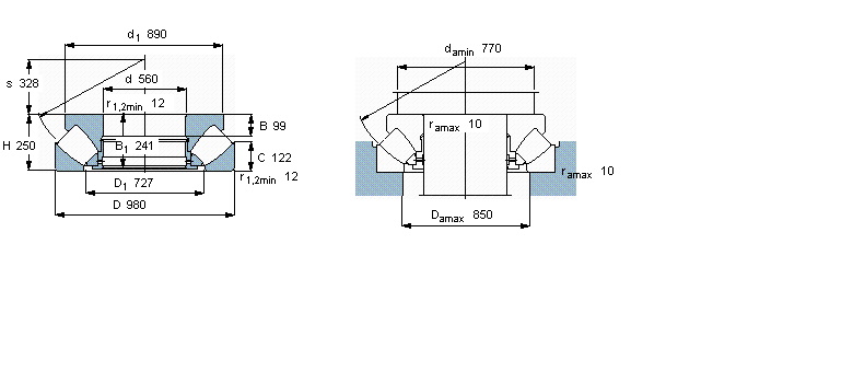 SKF 球面滚子推力轴承, 球面滚子推力轴承294/560EM样本图片