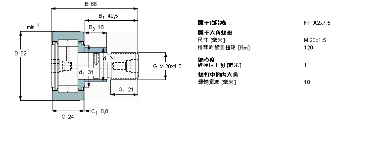 SKF 凸轮从动件NUKRE52A样本图片