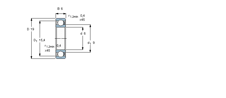 SKF 聚合物球轴承,单列球轴承, POM/POM/glass/PA66626/HR11QN样本图片